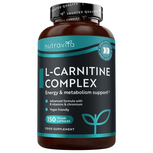 Nutravita L-Carnitine Complex - 150 Vegan Capsules - High Strength Capsules