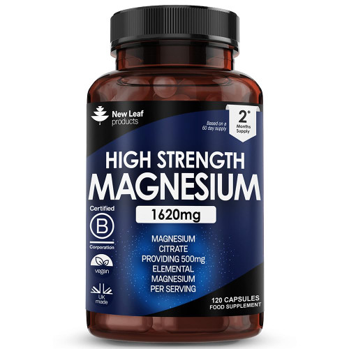 New Leaf Magnesium Citrate Capsules 1620mg, 120 Capsules