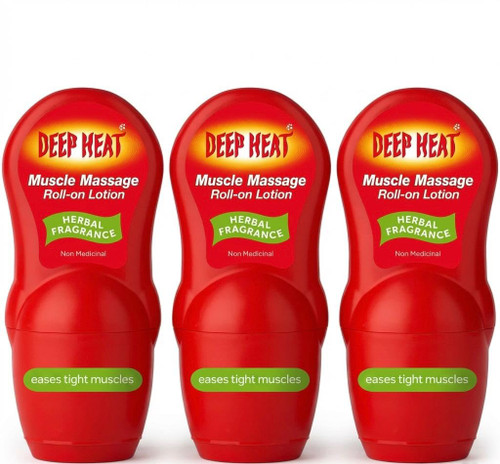 Orginal Deap Heat Muscle Massage Roll on Lotion,Pack of 3