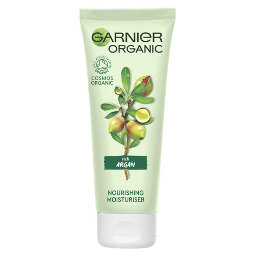SkinActive Face Garnier Organic Argan Nourishing Daily Face Moisturiser Day Cream for Dry and Sensitive Skin, Aloe Vera,s 50 ml