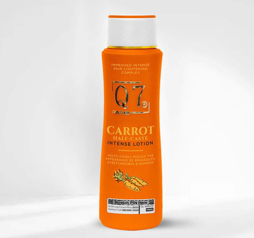 Q7Paris Carrot Intense Skin Lightening Complex Lotion | Ultimate Skin Solution for Hydration, Brightening, breakouts, Repairs & Restores Skin | Suitable for All Skin Types - 300ml