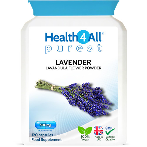 Lavender 500mg 120 Capsules, 4 Months Supply, Herbal Relaxation Support