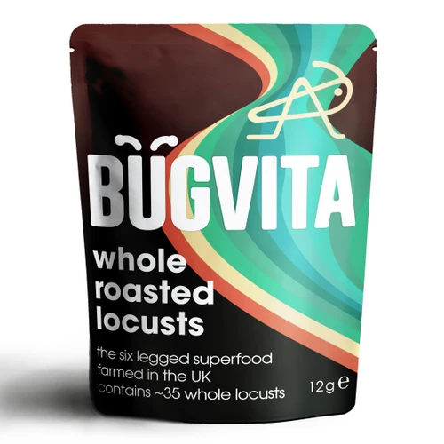 Whole Roasted Locusts (Edible Insects) | Contains 35 Whole locusts | Unseasoned | Farmed in The UK | Bugvita, The Six Legged Superfood
