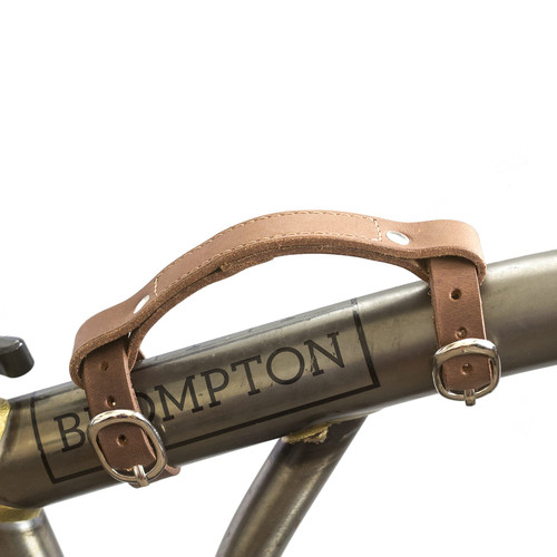 Leather Mini Carry Handle For BROMPTON bike Handgrip Bike Bicycle Frame Carrying LIGHT BROWN