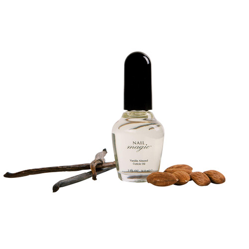 NAIL MAGIC Hand & Cuticle Oil - Vanilla Almond Cuticle Oil, Essential Oils for Nails - Organic, Natural Nail Oil, Nail Repair, Nail Vitamins for Stronger Nails - 0.5 Fluid Ounce