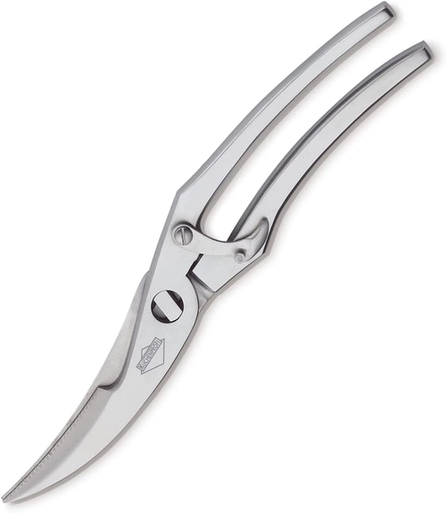 "All-Purpose Kitchen Scissors - 9.5-Inch Curved Stainless Steel - Dishwasher Safe Size: 9.5-Inch"