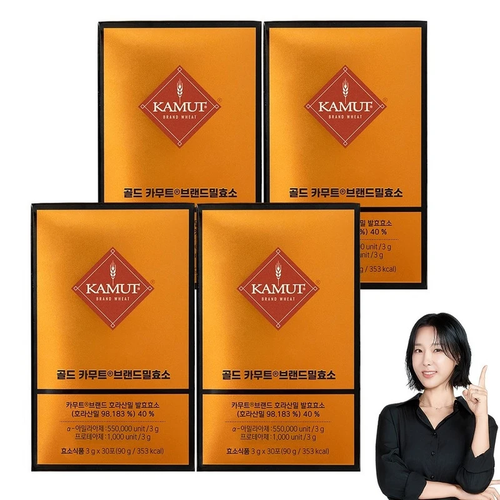 Grain On Gold Kamut Brand Wheat Enzyme, 90g, 4 pieces / 그레인온 골드 카무트 브랜드밀 효소, 90g, 4개
