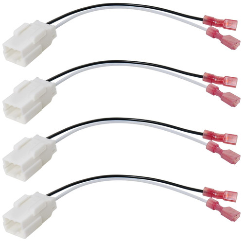 Jayubien 72-6514 Door Speaker Wiring Harness Adapter Compatible with Dodge RAM 1500 2500 3500 Grand Caravan Avenger Charger Jeep Wrangler JK Cherokee Compass Chrysler 2PIN Car Speaker Connectors 4PCS