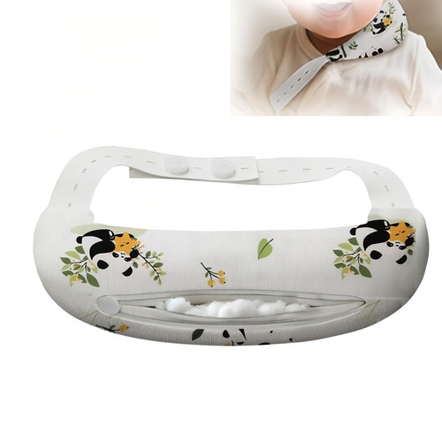 HIQNWTO Adjustable Neck Pillow, Baby Neck Support Pillow (Pearl Cotton)