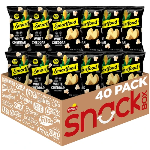 Smartfood White Cheddar Flavored Popcorn, 0.625 Ounce (Pack of 40)