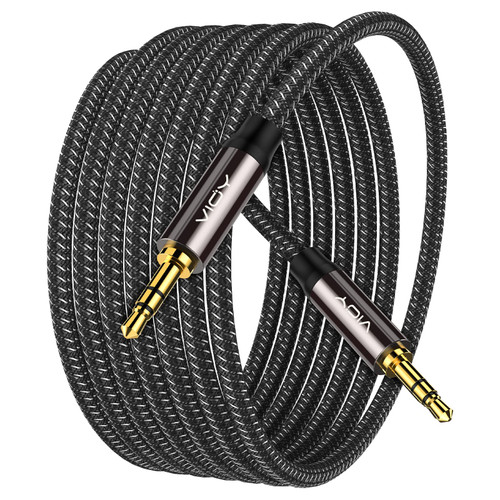 VIOY Aux Cord 15M, 3.5mm Male to Male Braided Auxiliary Audio Cable