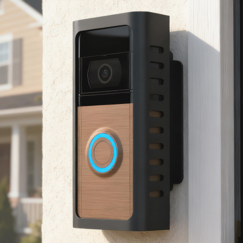 HeyMoonTong Anti-Theft Doorbell Angle Mount - 2025 Upgraded Steel Metal Adjustable Bracket for R Battery Video Doorbell 1/2/3/3 Plus/4/(2020 Release)/Plus/Pr, 360° Protection, Not Block Sensor