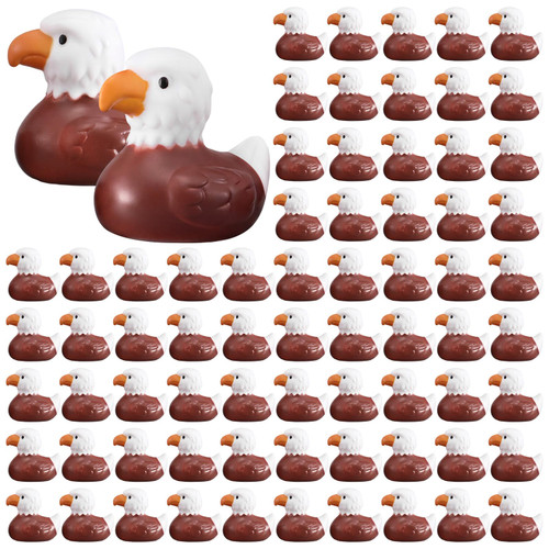 Civaner 25 Pcs Bald Eagle Rubber Ducks 2.1 Inches Bald Eagle Duck Figurines Tiny Rubber Duck Ornaments for Bathroom, Home, Office Desk Decor, Party Favors Collectible