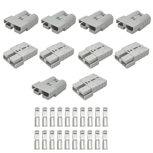 10PCS Anderson Connector,50Amp 6AWG Quick Connect Disconnect 12-36V Quick Connect Jumper Cables Battery Terminal for Car ATV Lifts Motors Trailer Towing Winch