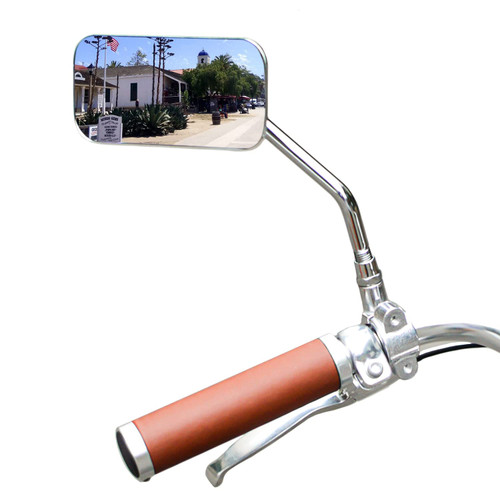 XIFOWE Vintage Bicycle Mirror for Handlebars - Rearview Side Mirror With Galvanized Steel Frame for Cruiser, Electric, and Retro Bikes