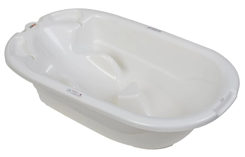 Eurobath 2-Stage Baby Bath Tub, White - Large, Long Lasting Baby Essentials, Mus