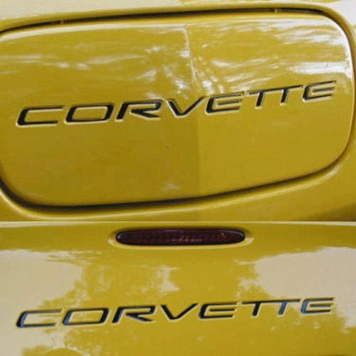 System Skins C5 Corvette 97 98 99-01 02 03 04 Front & Rear Bumper Vinyl Inserts Decals Letters - 38 Colors to Choose from (Color :: Carbon Fiber)