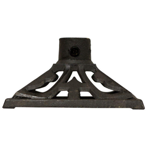 TIKI Cast Iron Torch Stand – Heavy-Duty, Freestanding & Weather-Resistant Torch Base for Patio, Garden, Deck & Backyard – Fits Torch Poles 0.75" to 1.25" – 9" x 9", Black
