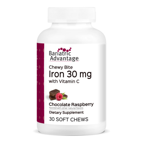Bariatric Advantage Iron Chewy Bite, Chocolate Raspberry, 30 Count