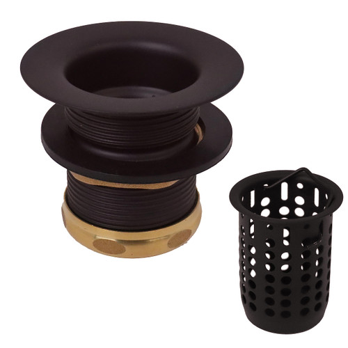Westbrass D218-12 Junior Bar and Laundry Sink Drain Assembly with Removable Strainer Basket, Oil Rubbed Bronze