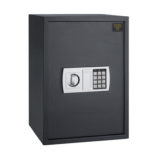 Personal Digital Safe Box - Compact Steel Home Safety Container for Money, Documents, and Jewelry with 2 Manual Override Keys by Paragon Safes (Gray)