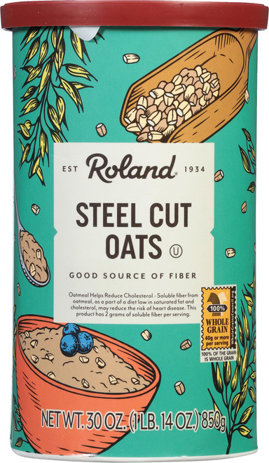 Roland Foods Steel Cut Oats, Specialty Imported Food, 30 Ounce, Pack of 1