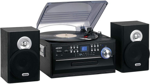 Jensen JTA-475 3-Speed Turntable with CD, Cassette & AM/FM Stereo Radio