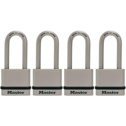 Master Lock M530XQLH Magnum Solid Steel Keyed Alike Padlocks, 1-3/4 in. Wide, 4 Pack Keyed-Alike