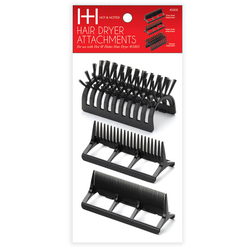 Annie Hot & Hotter Hatchet Hair Dryer Attachment Set #5803 – 3-Piece Comb Kit (Exclusive Fit, Not Compatible with Other Dryers)