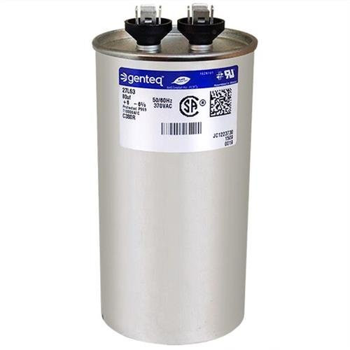 GE Genteq Round Capacitor 80 uf MFD 440 Volt 27L322BZ3 27L322