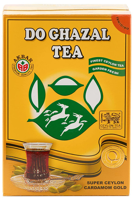 Do Ghazal Cardamom Tea, 100% Pure Ceylon Black Tea, Loose Leaf, 16 oz