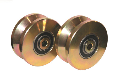 2 Pack-4" V Groove Wheel Double Bearing Sliding Gate 3000 Lbs Roller Slide+Screw