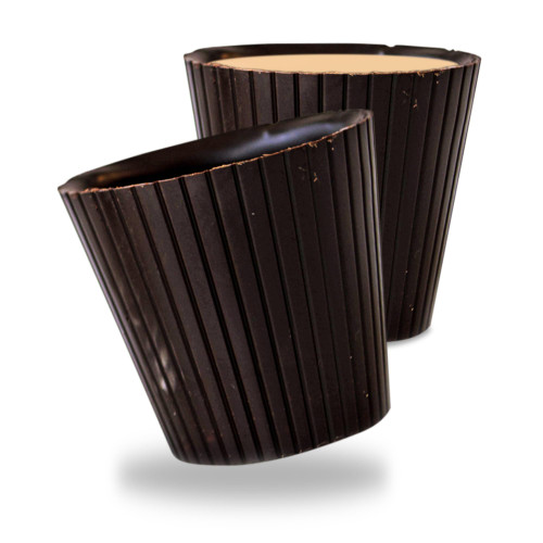 Dark Chocolate Dessert Cups 16ct, Edible Cups for Liquor, Dairy-Free GF