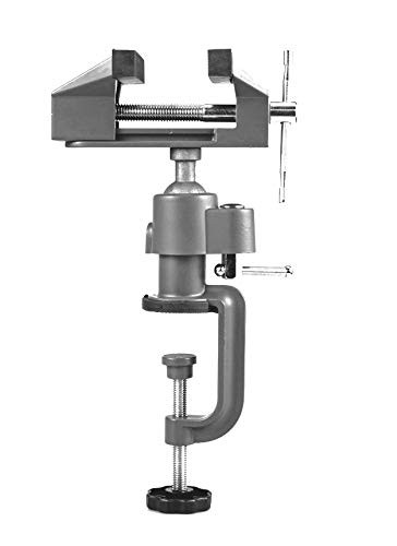 Bench Vise Swivel 3" Tabletop Clamp Vice Tilts Rotates 360° Universal Work Hobby