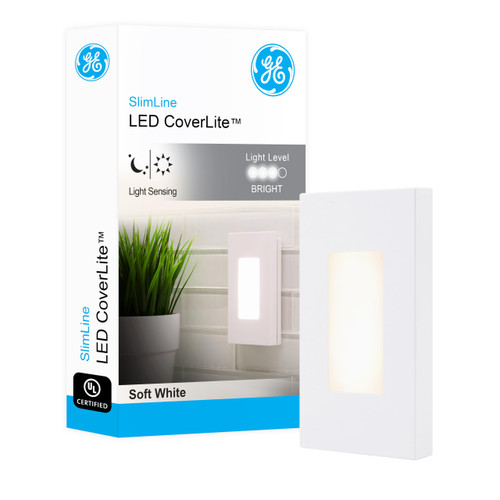 GE Slimline CoverLite LED Night Light, Plug-in, Dusk to Dawn