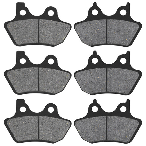 AHL Front & Rear Brake Pads Set for Harley FLHTCU-I Electra Glide Ultra Classic/FLHRCi Road King Classic/Touring FLHT 2000-2007 Dyna FXDLi Dyna Low Rider (Spoke Wheels) 2006 (Semi-metallic)