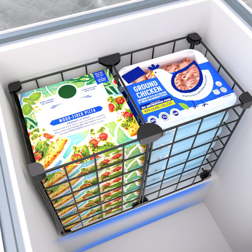 MASHDE Freezer Organizer Bins Freezer Dividers for Freezer Compressor Area