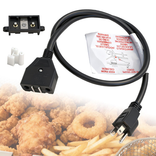 SDRZJX Magnetic Breakaway Power Cord with Safety Magnet DeepFryer Cord Compatible with Masterbuilt 8L 10L XL Electric Turkey Fryers MB20012420 MB20010326 120V 15A