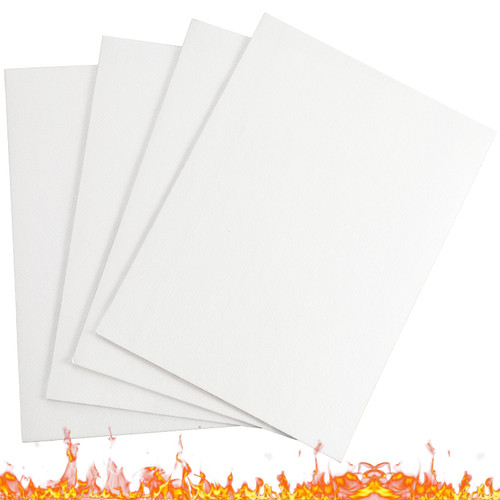 4 Piece High Temperature Gasket Paper Material 7"x10"x1/8" Thick Ceramic Fiber Gasket Paper High Temperature Fireproof Insulation Sheet for Wood Stove Pellet Stove Boiler Kiln Furnace Forge DIY Cut