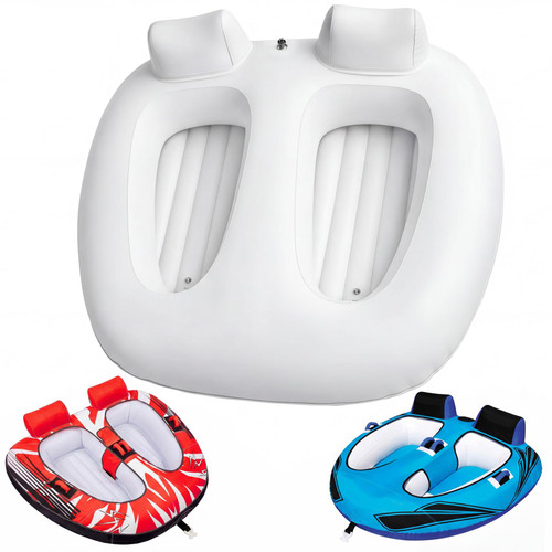 Soulchen Towable Tube Replacement Bladder Base or Backrest, 1-2 Rider Model, Inflatable Replacement Innertube for Boating Towable Boat Water Tubing Safety Speed Valve for Easy Inflating Deflating