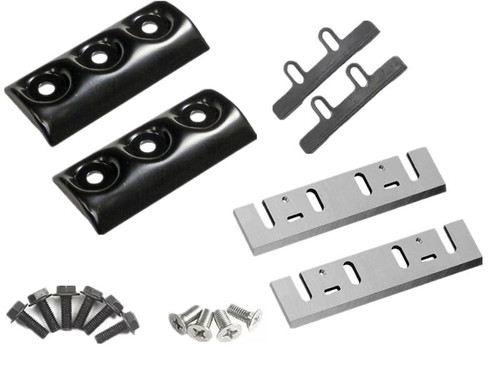 3-1/4" 82mm Carbide Planer Blades+Blade Clamps Kti Replacement for Makita N1900B KP0800 LXPK01,DeWalt CP580 D26676, D26677K DW6655 DW680, Bosch 1594 PL1682, Ryobi and Most Hand-Held Planers, 2 sets