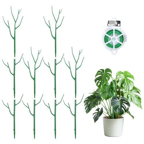 10-Pack Stackable Plant Stakes for Monstera, Pothos & Climbing Plants