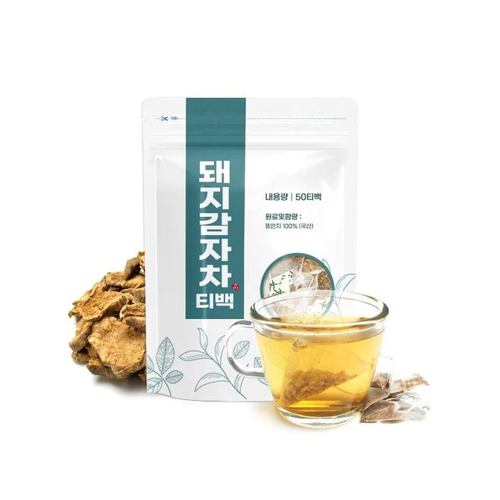 Jayeoncho 국산 돼지감자차 100티백(50티백x2개) 돼지감자티백 Domestic Yam Tea 100 Tea Bags (50 Bags x 2) Yam Tea Bags