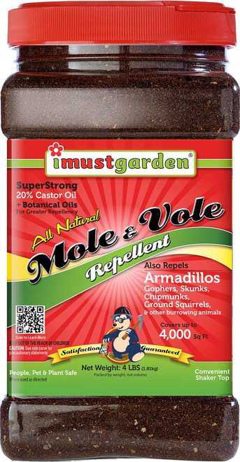 I Must Garden Mole & Vole Repellent: Professional Strength - Natural - 4lb