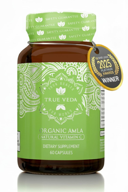 USDA Organic Amla Vitamin C Capsules, Amalaki Indian Gooseberry 60 Capsules