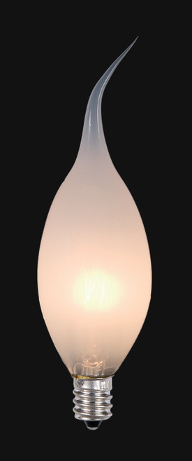B&P Lamp® 15with 130V, Candelabra Base Flame Tip Silicone Light Bulb, 3" Height