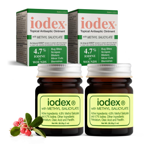 IODEX Baar Methyl Salicylate Ointment, 1 oz, Pack of 2