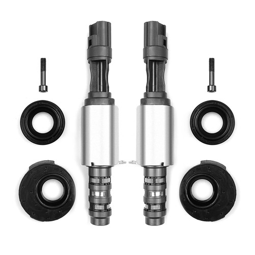 Dade 2 Set VCT Camshaft Variable Valve Timing Solenoid Set Compatible with Ford 3V 5.4L 4.6L F150 F250 F350 LINCOLN MERCURY (6 PCS) 2 Solenoids + 2 Seals + 2 Screws