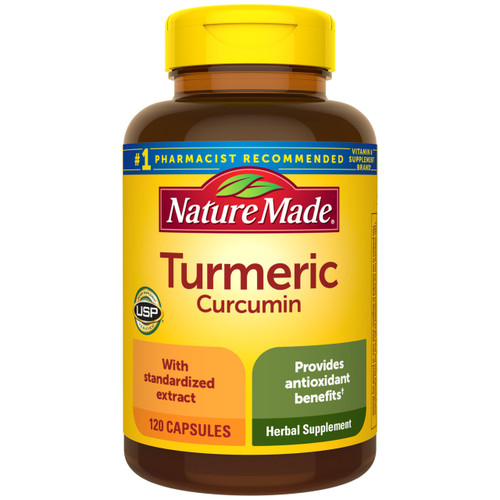 Nature Made Turmeric Curcumin 500 mg, Herbal Supplements, 120 Capsules