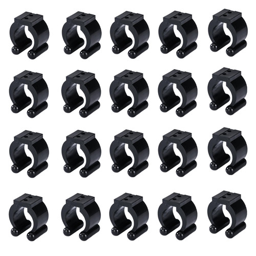 Mayitr 20 Pcs Fishing Pole Rod Holder Clips Rubber Black